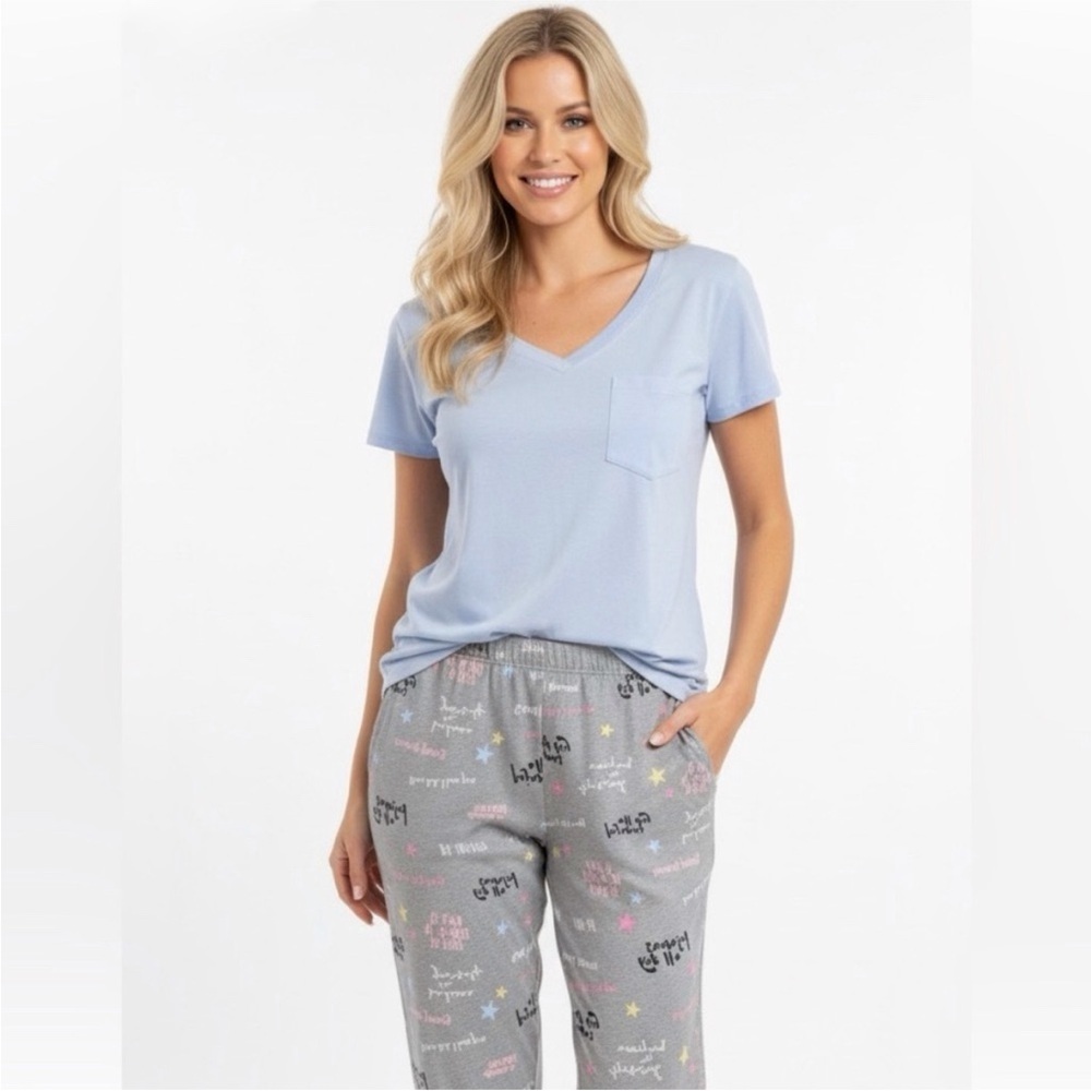 Gray pajama pants size medium cute quotes love yourself pajamas all day